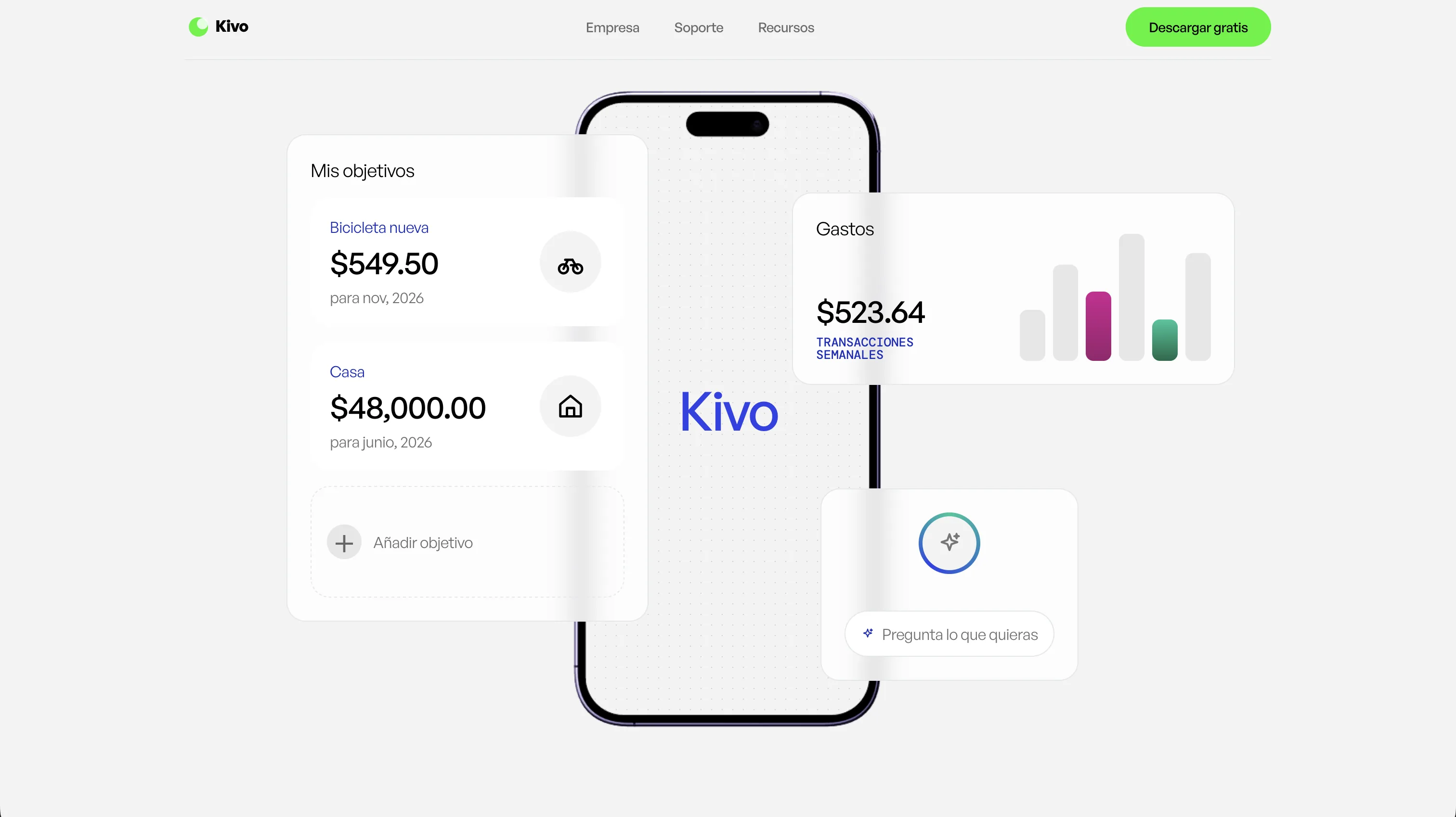 Vista principal de Kivo